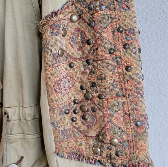 Free People 1970 Patch Studded Boho Jacket - Picture 6 of 11